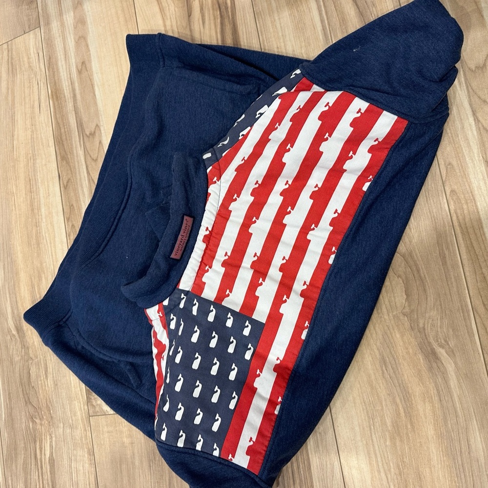 Vineyard Vines Men’s 1/4 zip patriotic sweater size L